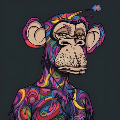 Psychedelischer Affe im Pop-Art Stil